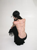 Black Lace-Up Halter Maxi Dress