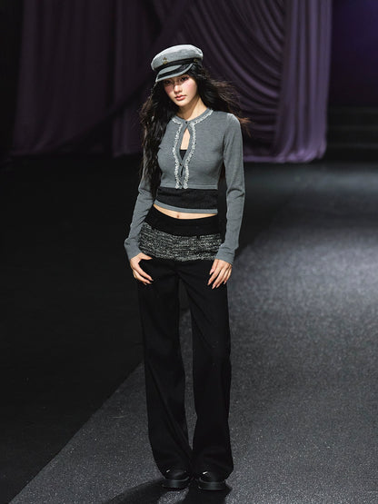 Embellished Knit Cardigan &amp; Camisole Set