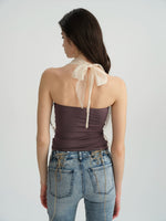 Sequin Mesh Layered Bustier Top