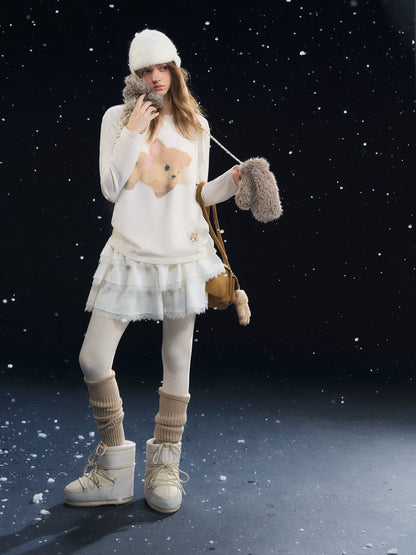 Off-White Deer Print Long-Sleeve T-shirt