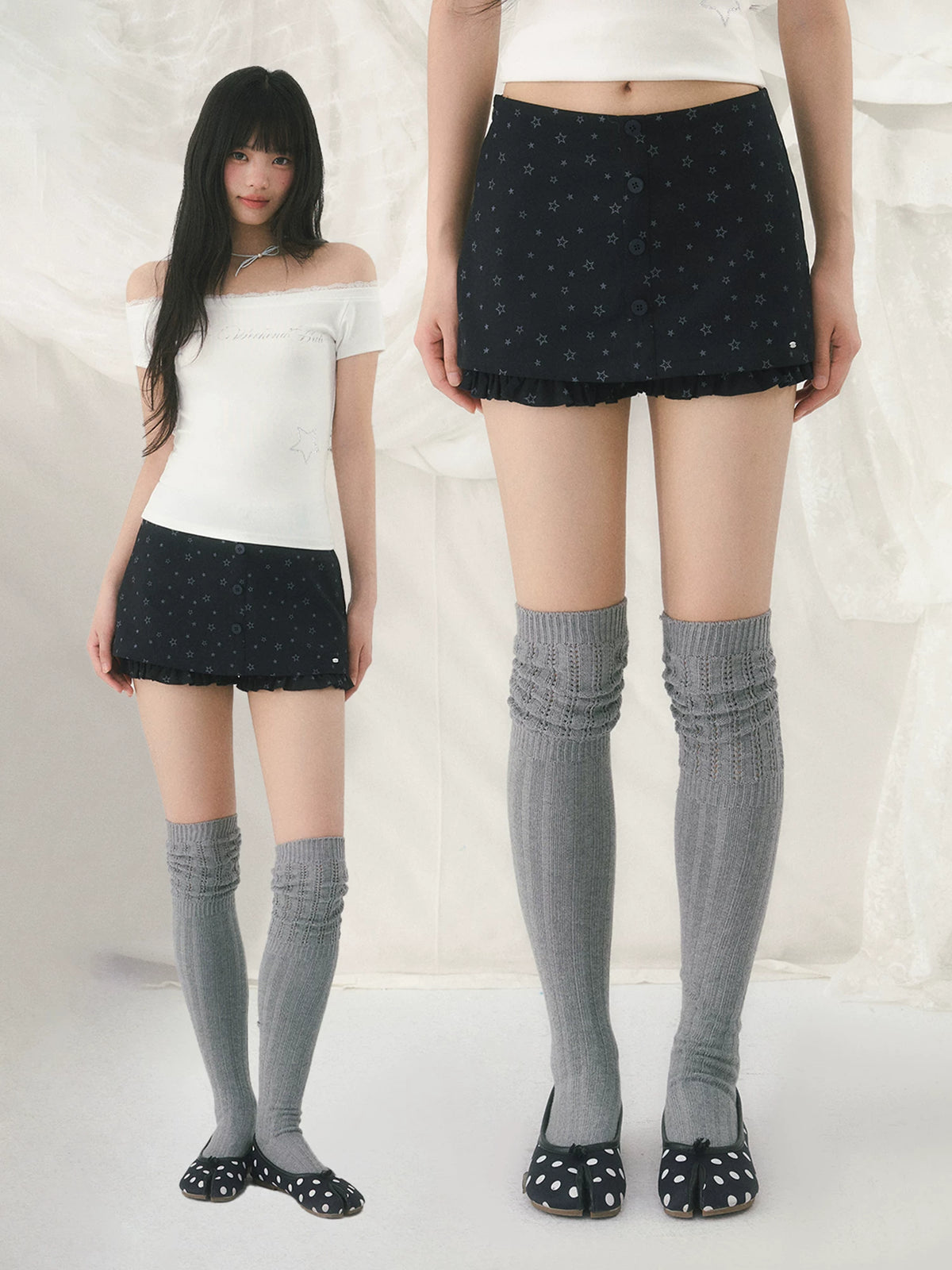 Star Ruffle Mini Skirt