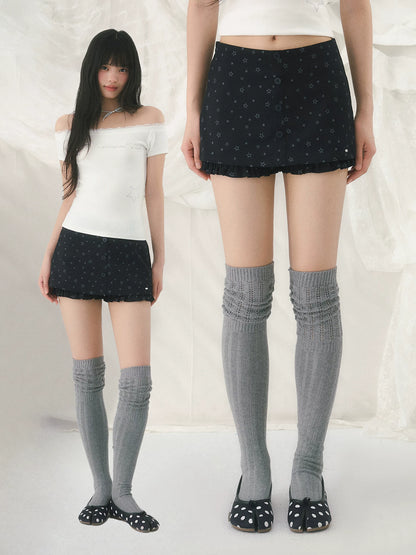 Star Ruffle Mini Skirt