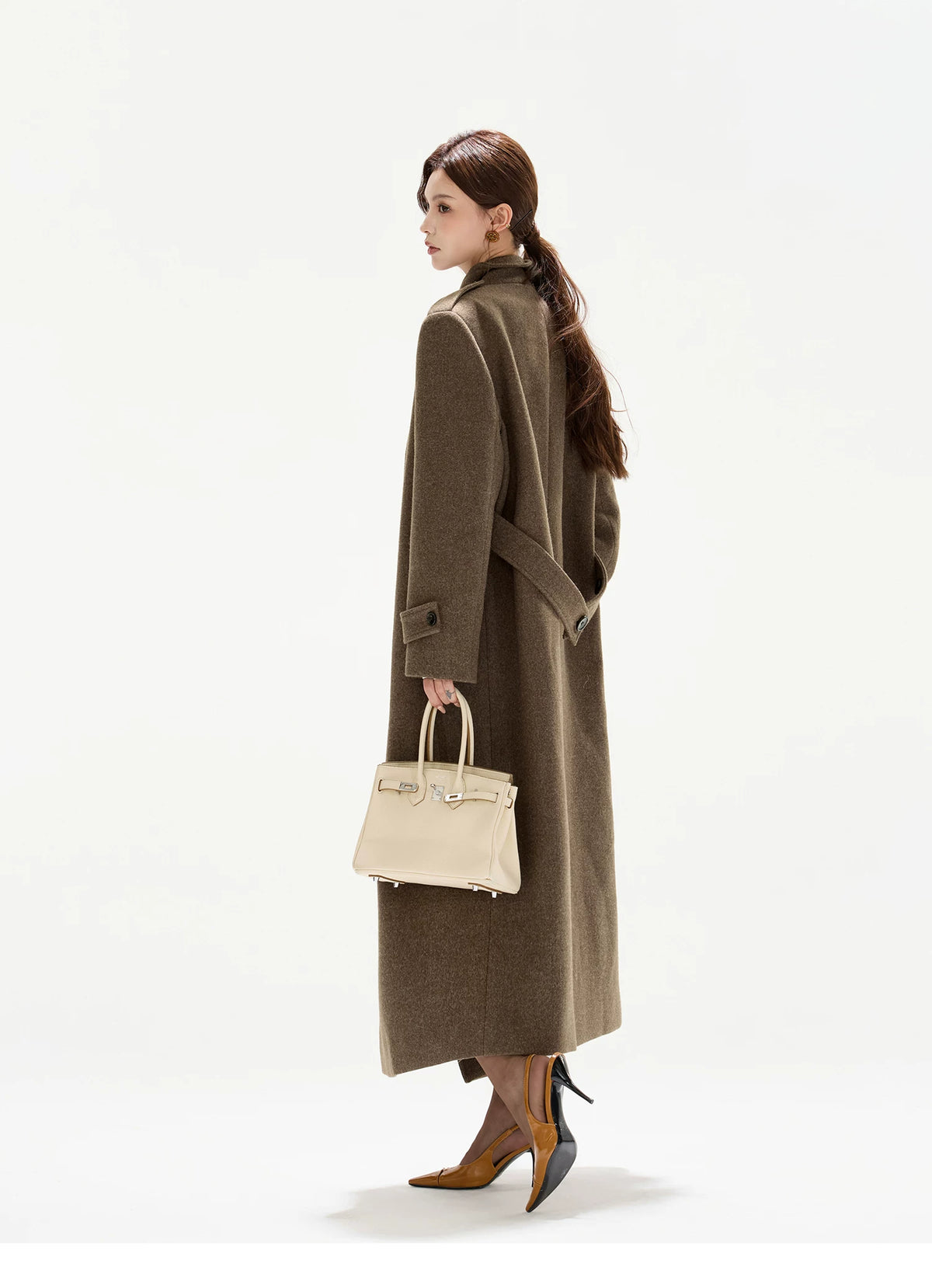 Brown Wool Blend Coat