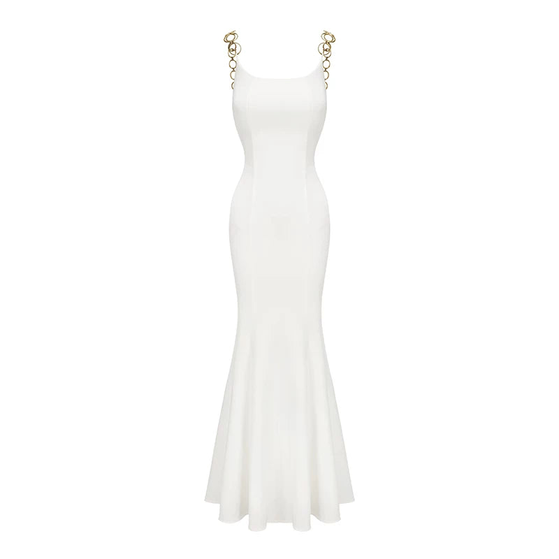Metal Strap Fishtail Dress