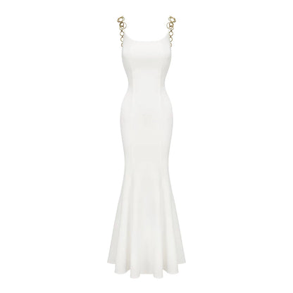 Metal Strap Fishtail Dress