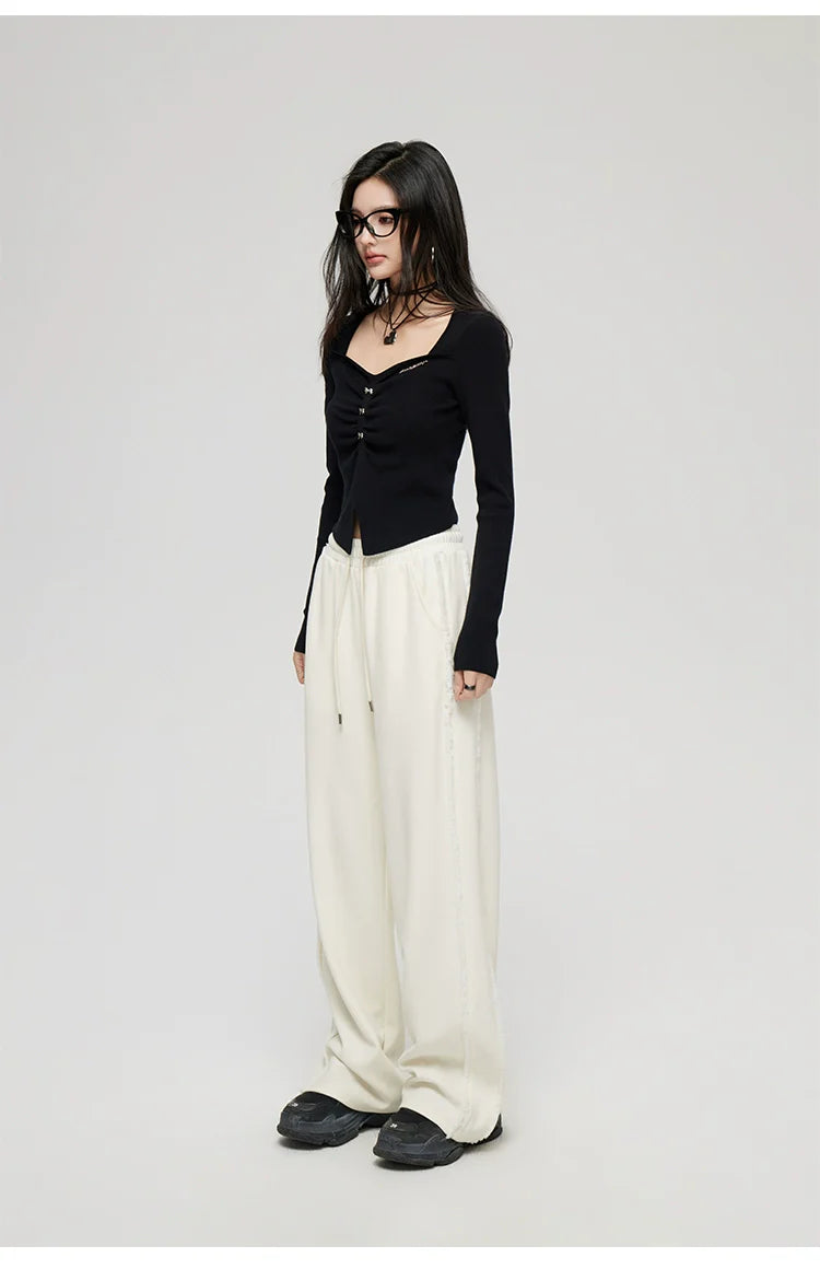 Black &amp; White Wide Neckline Sweater