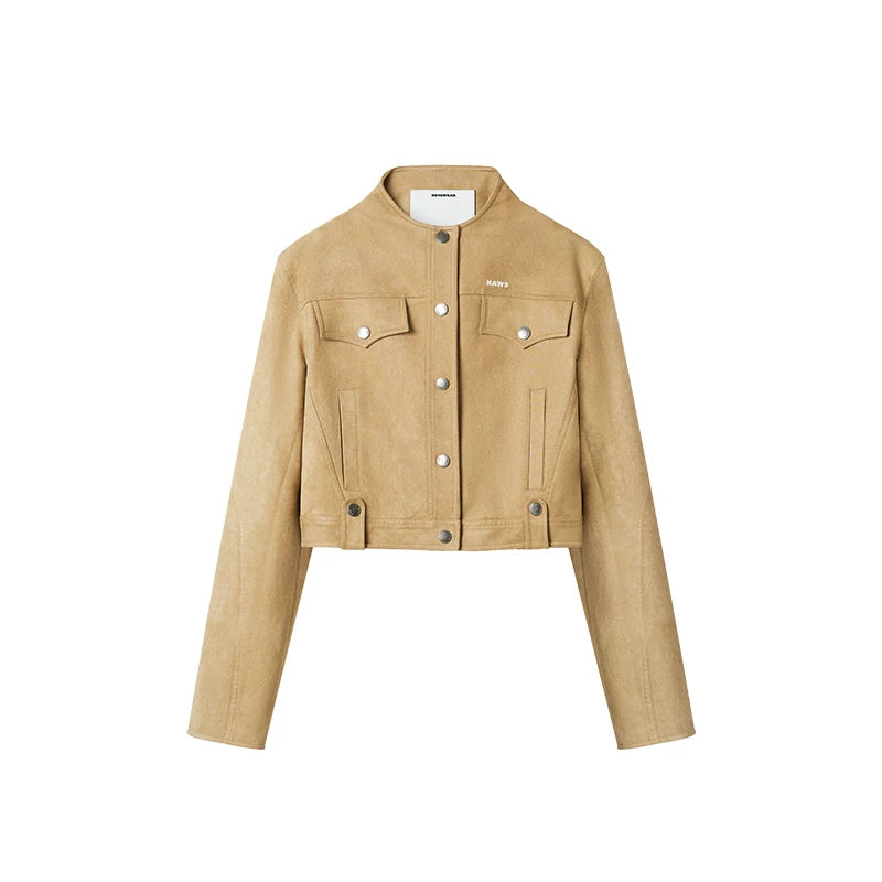 Suede-Touch Short Hunting Jacket