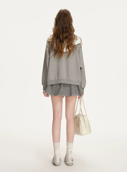 Lace Hooded Zip Jacket