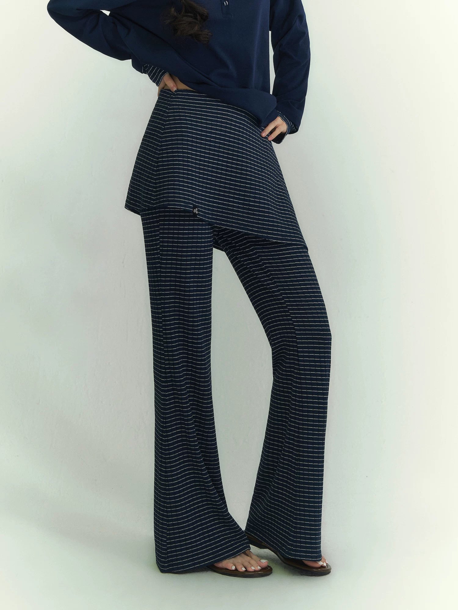 Stripe Henley Layered Set