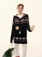 Fair Isle Pony Hooded Knit Set