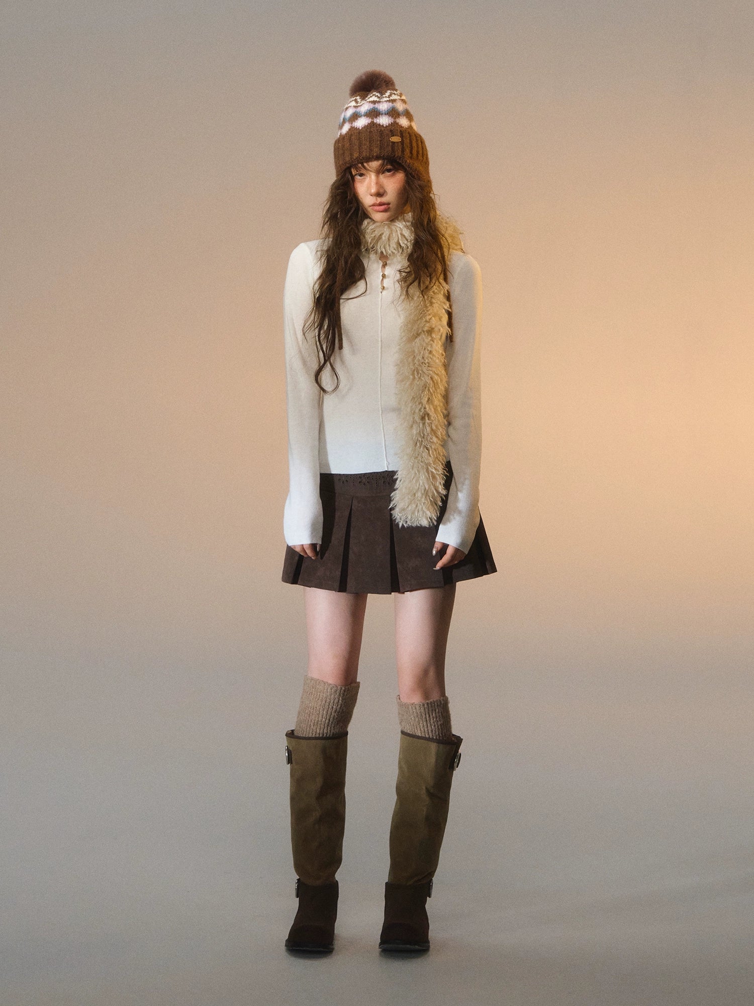 Stripe Button Rib Top