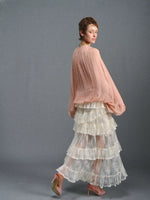 Mist Pink Cape Chiffon Blouse