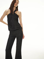 Cutout Halter Pants Set