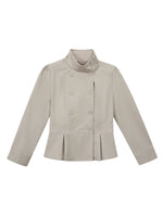 Vintage Stand Collar Peplum Jacket