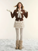 Retro Ballet Lace Tiered Mini Skirt