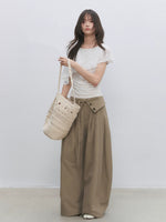 White Jacquard Cape Sleeve Top
