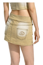 Brown Slim-Fit Bodycon Denim skirt