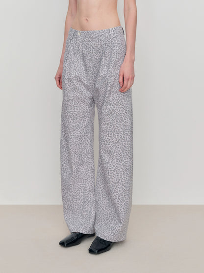 Low-Rise Drop-Crotch Loose Wide-Leg Pants