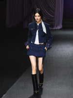 Quilted Stitch Jacket & A-Line Skirt Set