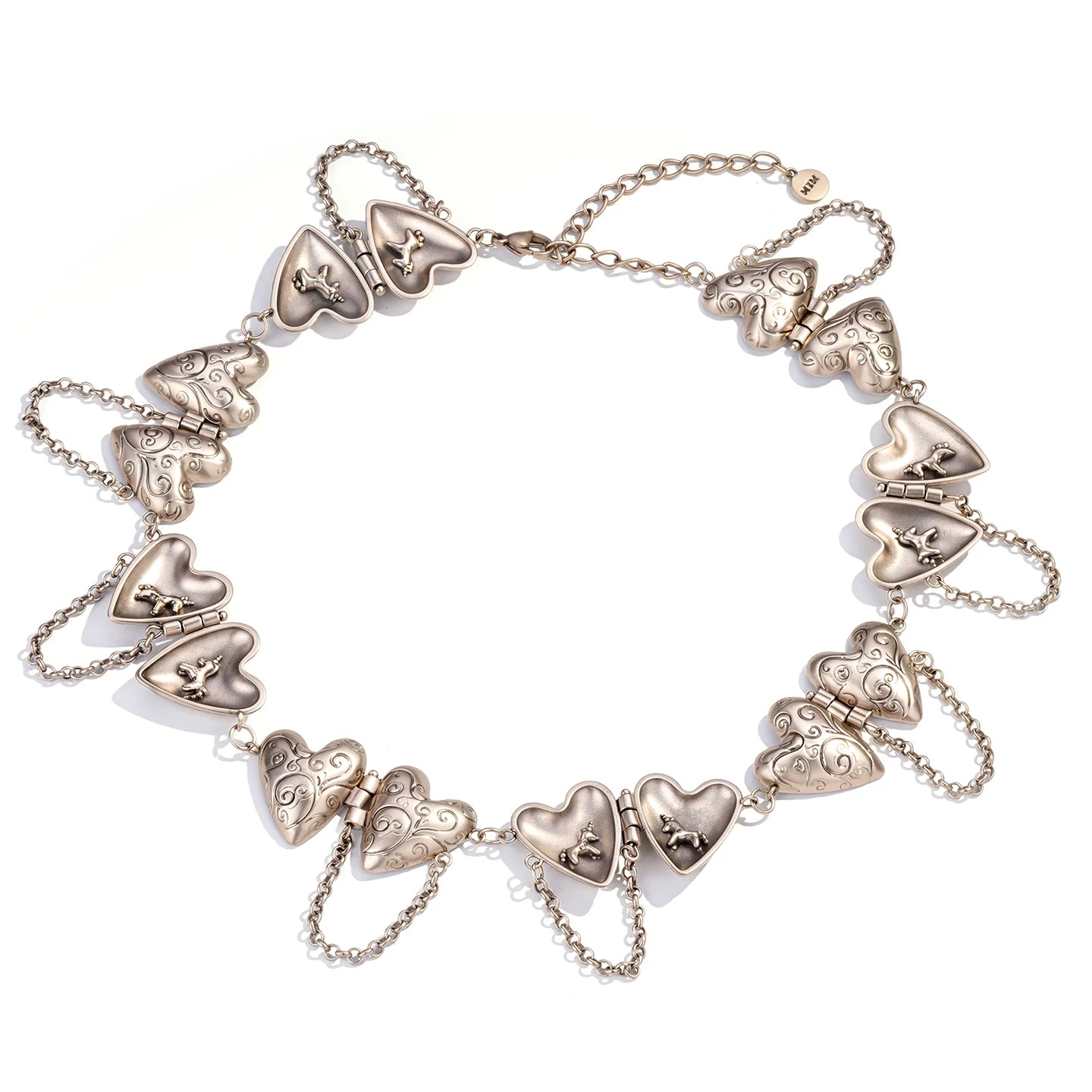 Retro Heart Fringe Necklace