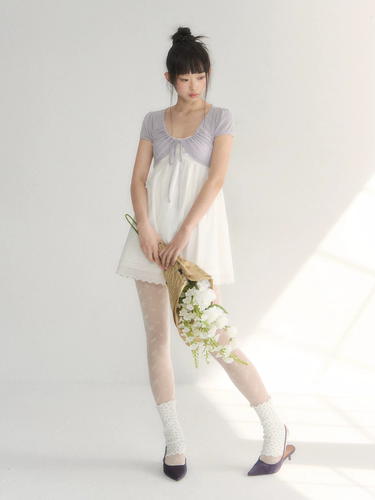 Drawstring A-Line Dress Set