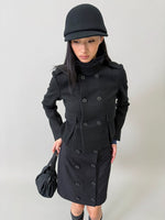 Wool-Blend Buttoned Structured Short Jacket