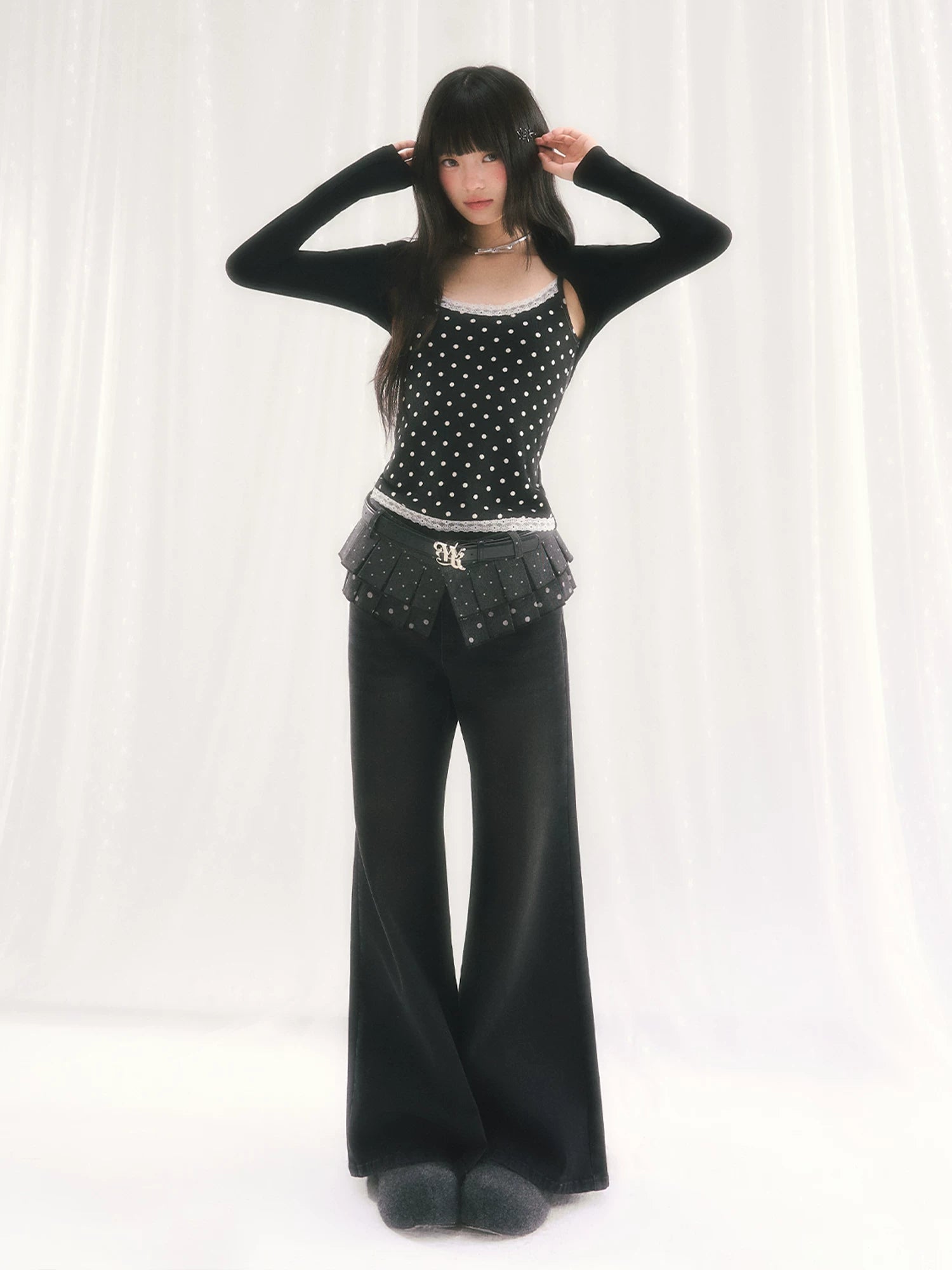 Black Polka Dot Set