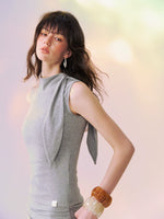 Draped Tie Top Skirt Set