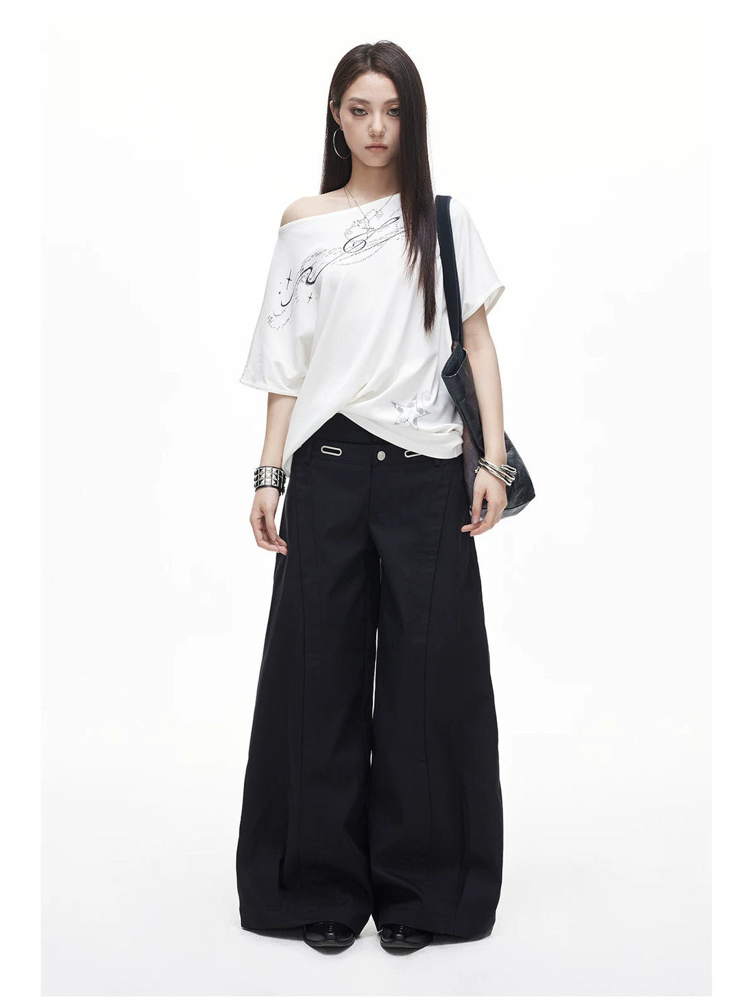 Off Shoulder Graphic Tee
