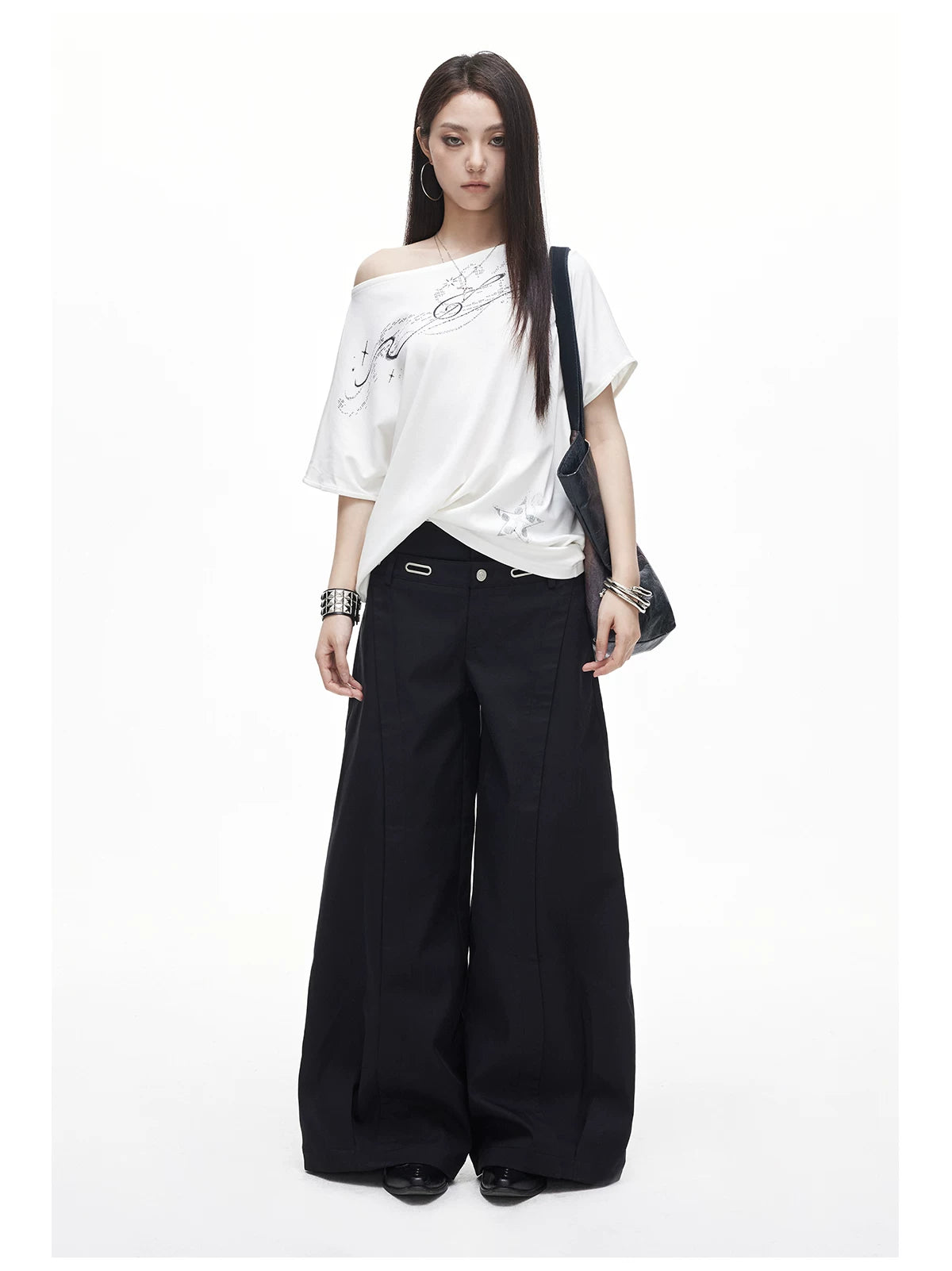 Off Shoulder Graphic Tee
