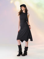 Draped Tie Top Skirt Set