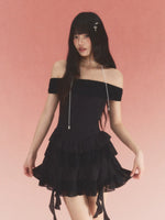 Black Lace Off Shoulder Dress