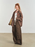 Blue & Red Fringed Plaid Shirt
