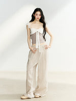Bow Layered Knit Top