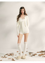 Fluffy Mist Knit Lace Set