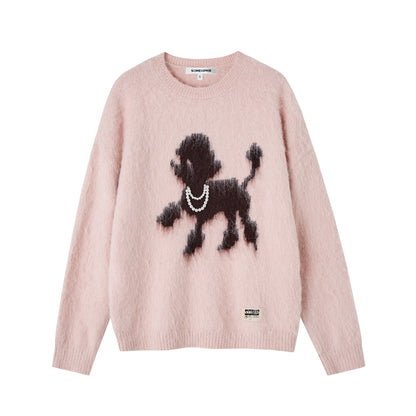 Playful-puppy Crewneck Sweater