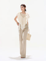 Beaded Chiffon Cape Top