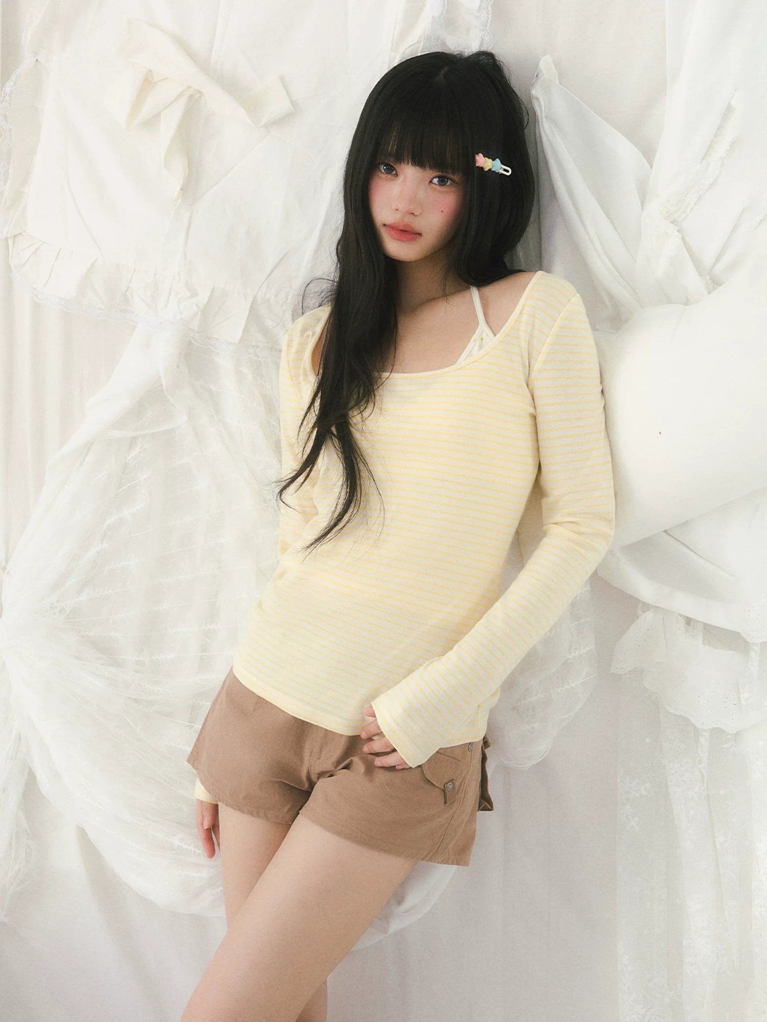 Star Striped Layered Top Set