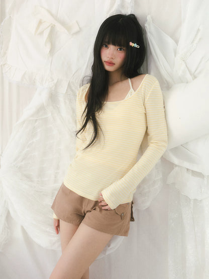 Star Striped Layered Top Set