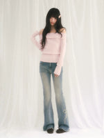 Off Shoulder Knit Sweater