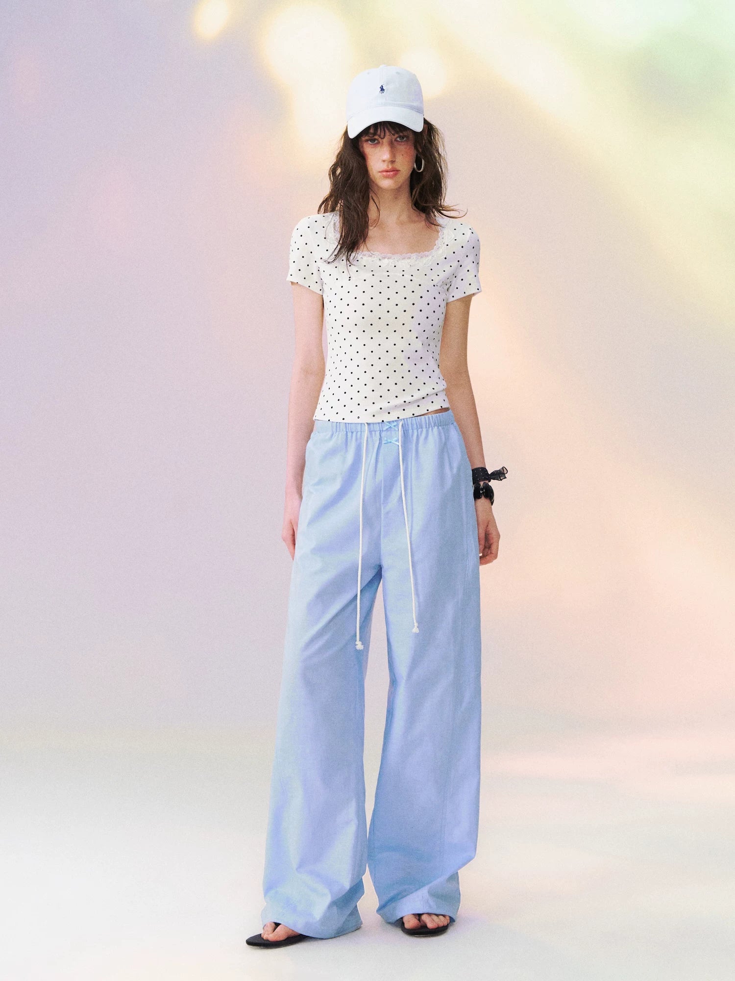 Square Neck Lace Tee