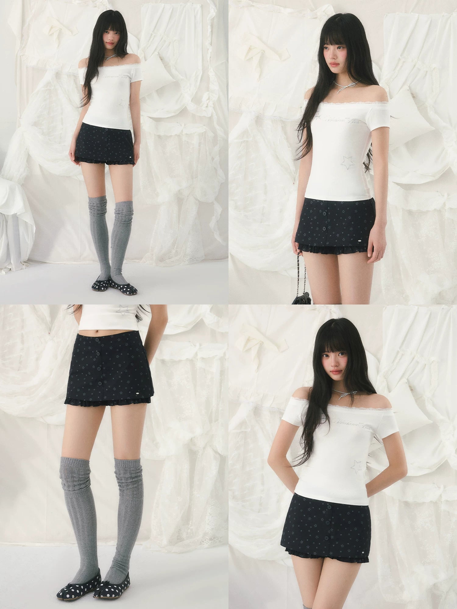 Star Ruffle Mini Skirt