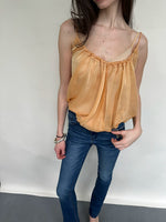 Orange Yellow Sheer Layered Blouse