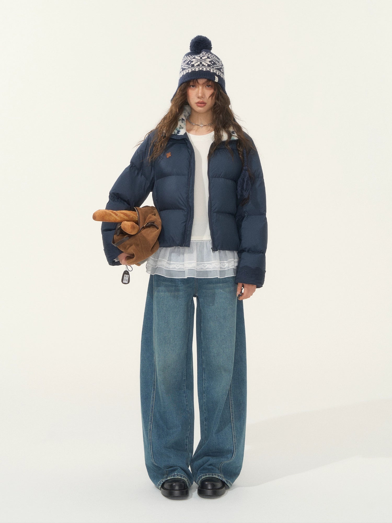 Fur-Trim Short Puffer