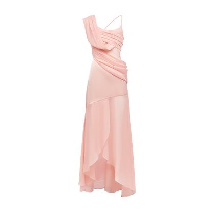 Ayla Slit Full-Skirt Dress