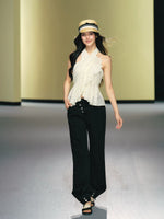 Lace Halter Tie Top