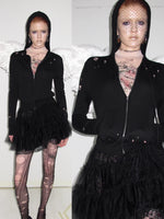Distressed Hooded Knit Cardigan