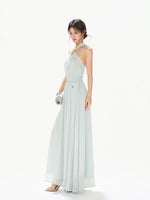 Cross Halter Maxi Dress