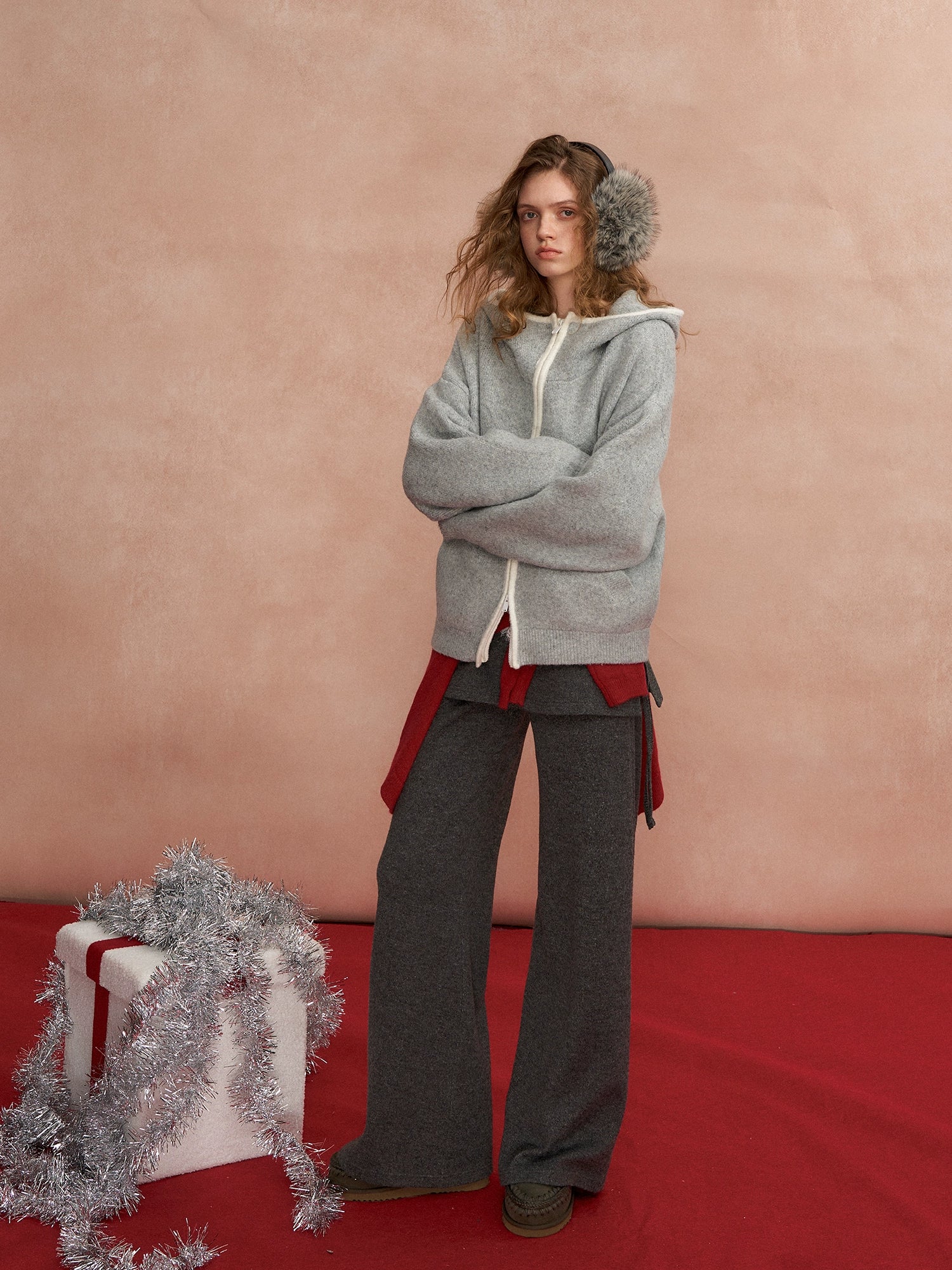 Detachable Drape Micro-Flare Pants