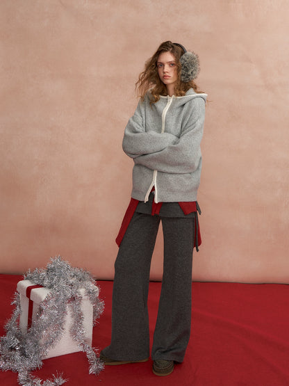 Detachable Drape Micro-Flare Pants